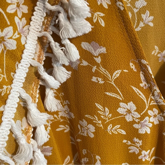 Faux Wrap Floral Tassel Dress - Picture 9 of 11